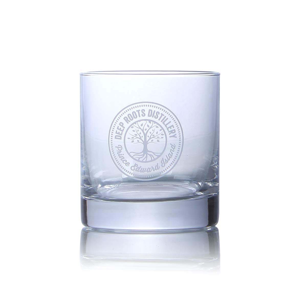 Glass - Whisky - White Logo | Deep Roots Distillery